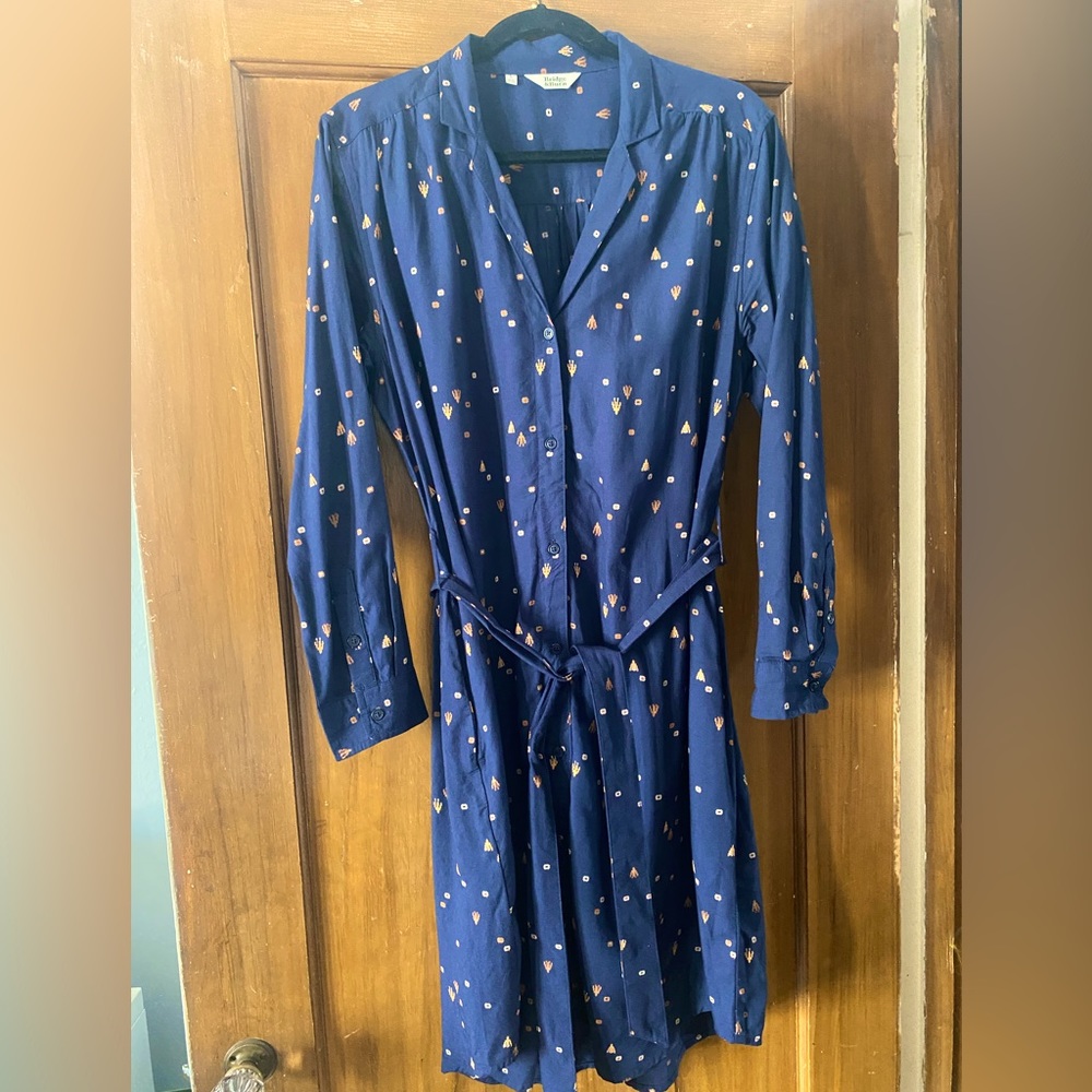Bridge and Burn navy printed shirt dress